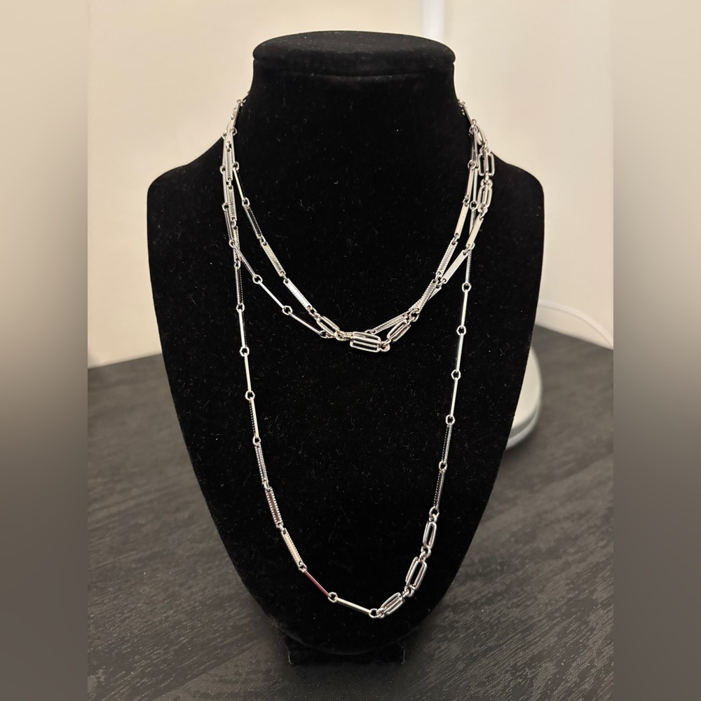 Chic Silver Layered Necklace